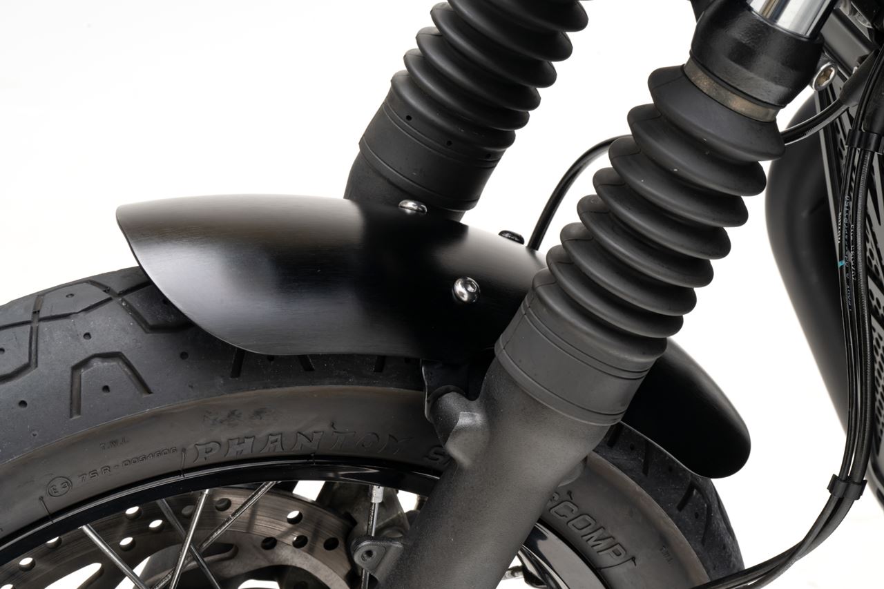 Front Fender, Shorty, Aluminum, Black, 1 pc. for T100/T120, Speed Twin 900, Scrambler 900