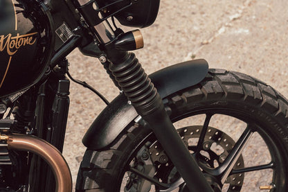 Front Fender, Shorty, Aluminum, Black, 1 pc. for T100/T120, Speed Twin 900, Scrambler 900