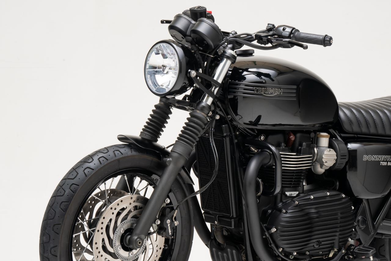 Front Fender, Shorty, Aluminum, Black, 1 pc. for T100/T120, Speed Twin 900, Scrambler 900