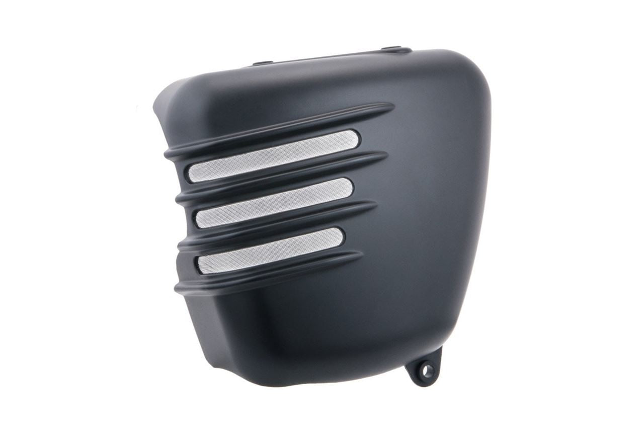 Side Cover Ribbed Matte Black Left Side Air-Cooled Scrambler