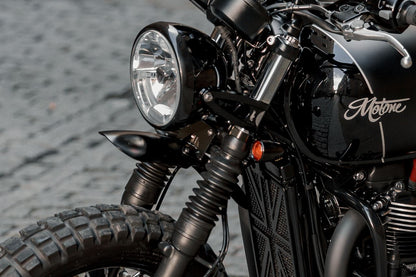 ハイマウント フロントフェンダーステー ブラック 1セット T100/T120 ストリートツイン Streetスクランブラー