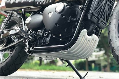 アンダーガード ディフェンダー アルミ シルバー 1個 T100/T120 スピードツイン900 スラクストン/R/RS