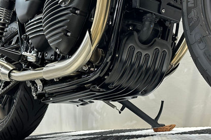 Underguard Defender Aluminum Black 1pc for T100/T120 Speed Twin 900 Thruxton/R/RS