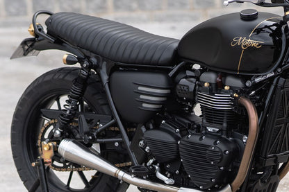 Side Cover Ribbed Matte Black 2 pcs T100 Street Twin/Speed Twin 900