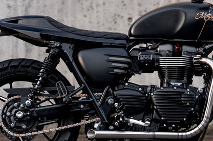 Side Cover Ribbed Matte Black 2 pcs T100 Street Twin/Speed Twin 900
