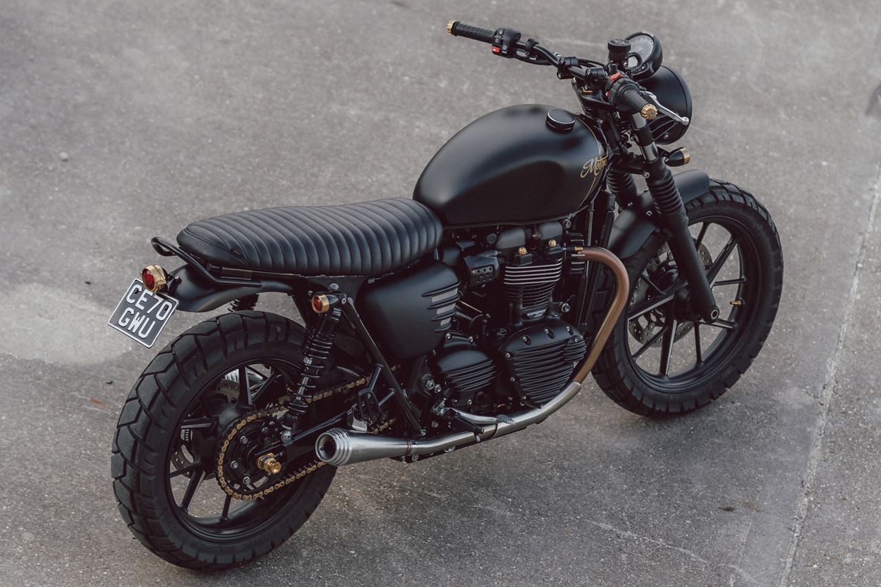 Side Cover Ribbed Matte Black 2 pcs T100 Street Twin/Speed Twin 900