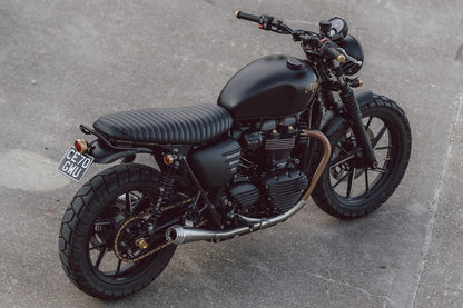 Side Cover Ribbed Matte Black 2 pcs T100 Street Twin/Speed Twin 900