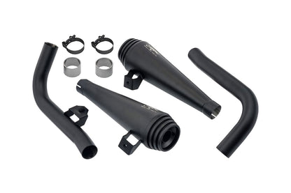 Slip-on Mufflers, Saturn Five, Black, 2 pieces, Bonneville, Bobber, Speedmaster
