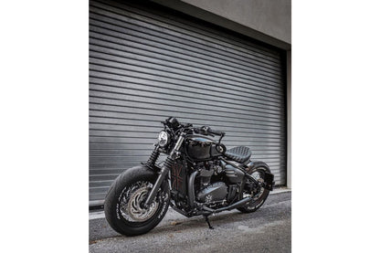 Slip-on Mufflers, Saturn Five, Black, 2 pieces, Bonneville, Bobber, Speedmaster