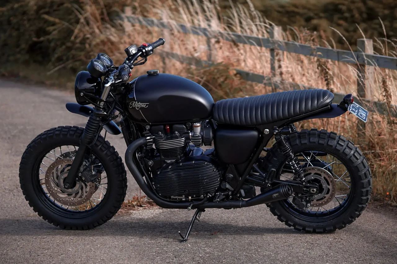 Slip-On Mufflers Saturn Five Black 2 pcs Bonneville T100/T120