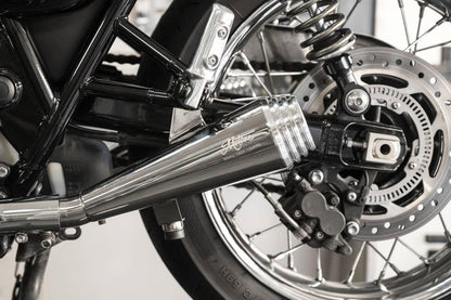 Slip-on Mufflers Saturn Five Polished, 2 pcs., Bonneville T100/T120