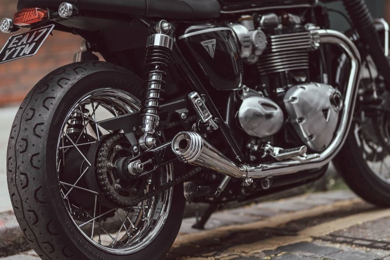 Slip-on Mufflers Saturn Five Polished, 2 pcs., Bonneville T100/T120