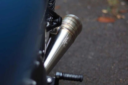 Slip-On Mufflers Odin GP Style Silver 2pc Thruxton/R/RS Speed Twin 1200
