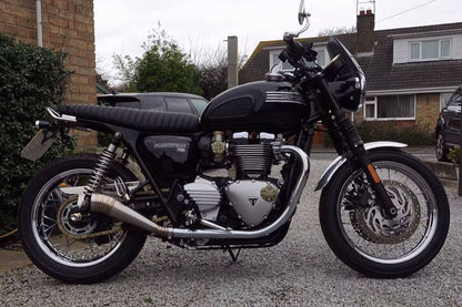 スリップオンマフラー オーディン GPスタイル シルバー 2個 ボンネビルT100/T120