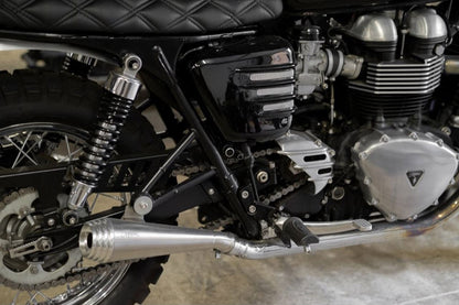 Slip-On Muffler, Saturn V, Brushed, 2 pcs, Bonneville T100
