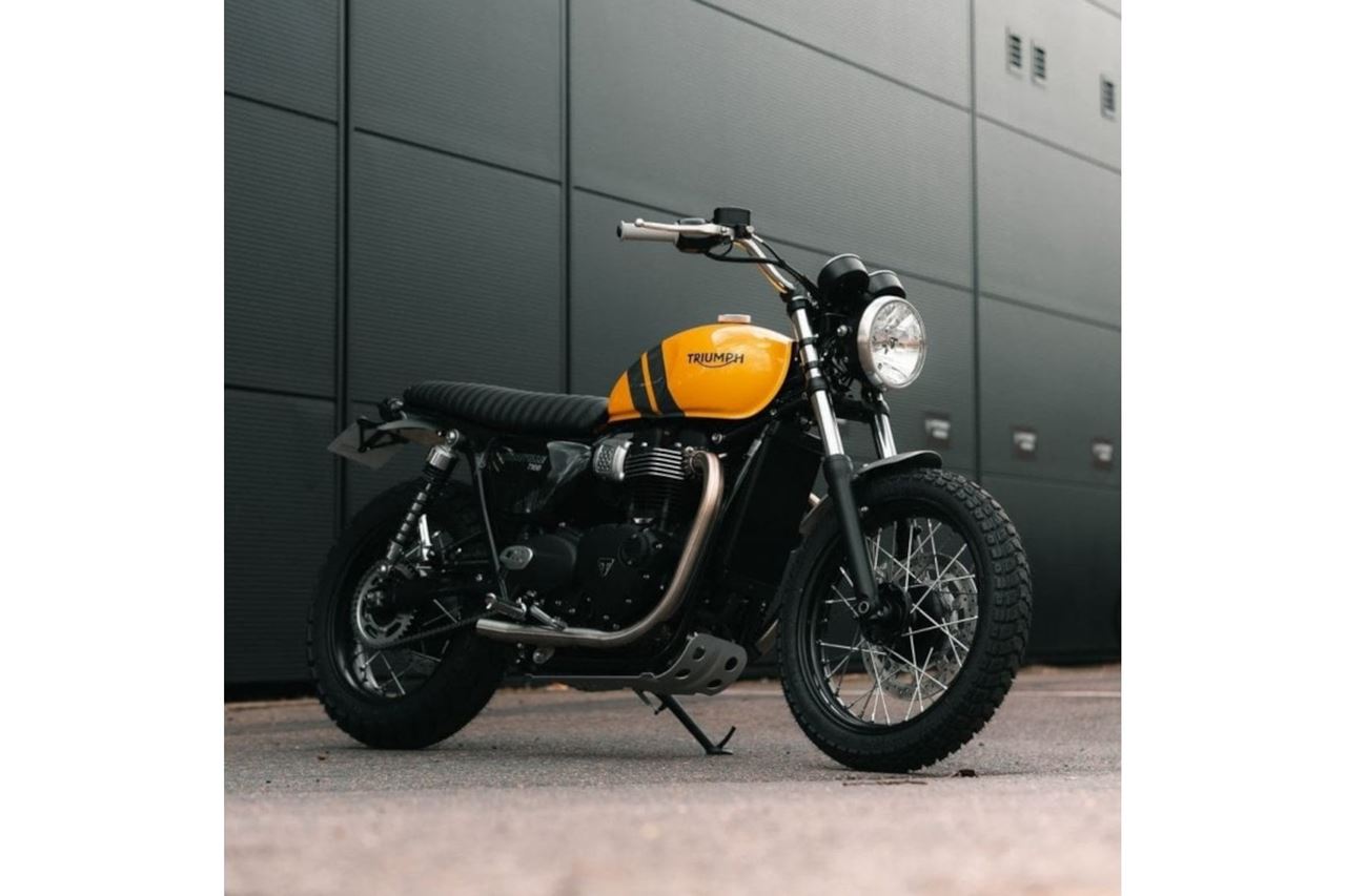 リアフェンダー テールライト穴あり HIGHタイプ ブラッシュ 1個 T100/T120 スピードツイン900 スクランブラー900