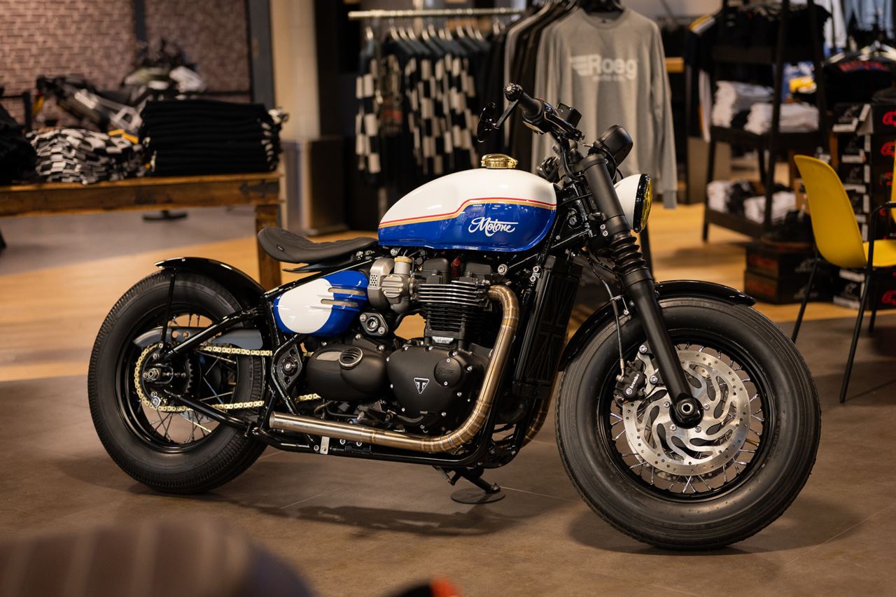 Full Exhaust System, Nautilus, Silver, 1 Set, Bonneville Bobber