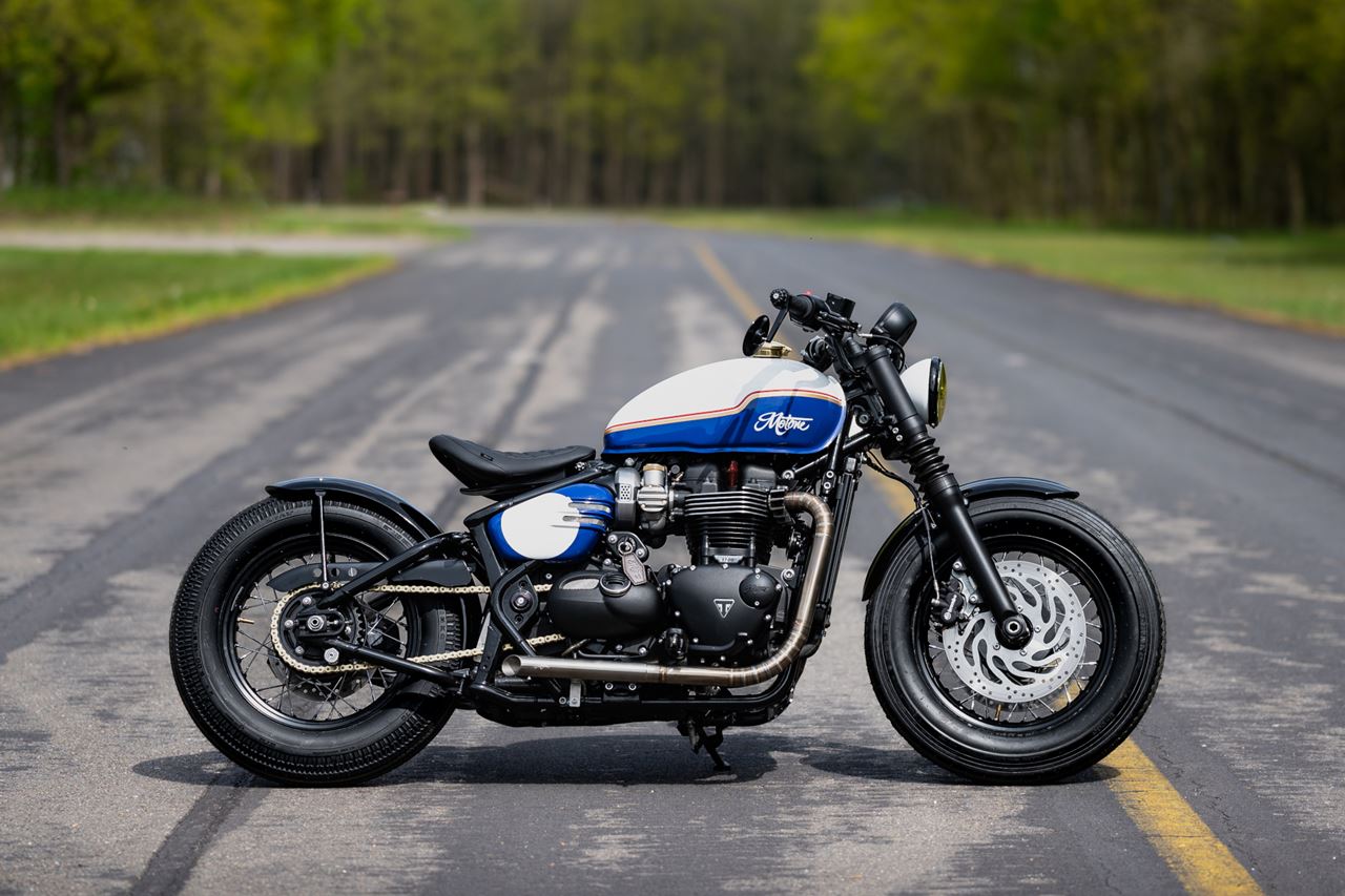 Full Exhaust System, Nautilus, Silver, 1 Set, Bonneville Bobber