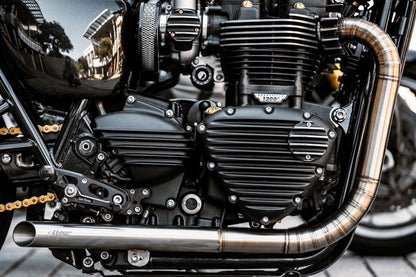 フルエキゾーストマフラー ノーティラス シルバー 1セット ボンネビルT100/T120