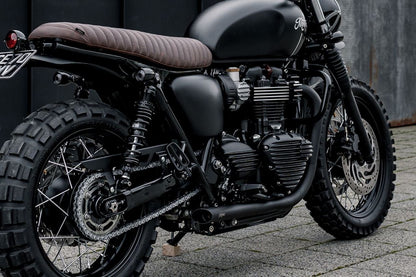 フルエキゾーストマフラー エイチボム ブラック 1セット ボンネビルT100/T120