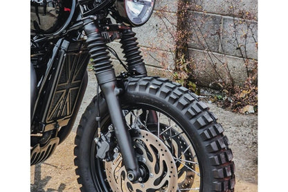 アジャスタブル フロントフェンダーステー ブラック 1セット ELEVATORT100/T120 スピードツイン900