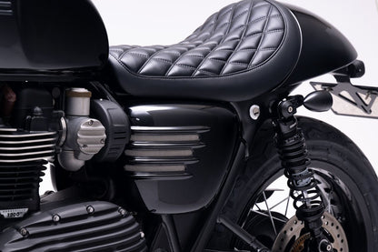 サイドカバー リブ グロスブラック 2個 ボンネビル T120