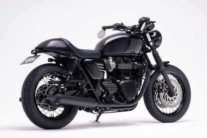 サイドカバー リブ グロスブラック 2個 ボンネビル T120