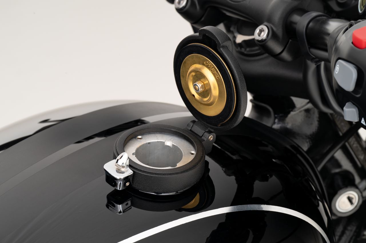 Monza Fuel Tank Cap Standard Black 1 Set for T100/T120 Speed Twin 900 Scrambler 900