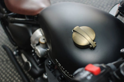 モンツァタンクキャップ スタンダード ビンテージブラス 1セット T100/T120 スピードツイン900 スクランブラー900