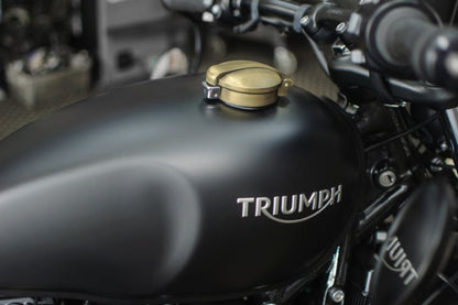 モンツァタンクキャップ スタンダード ビンテージブラス 1セット T100/T120 スピードツイン900 スクランブラー900