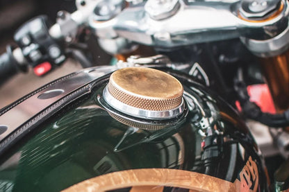 Tank Cap Polished Brass 1pc T100/T120 Speed Twin 900 Scrambler 900