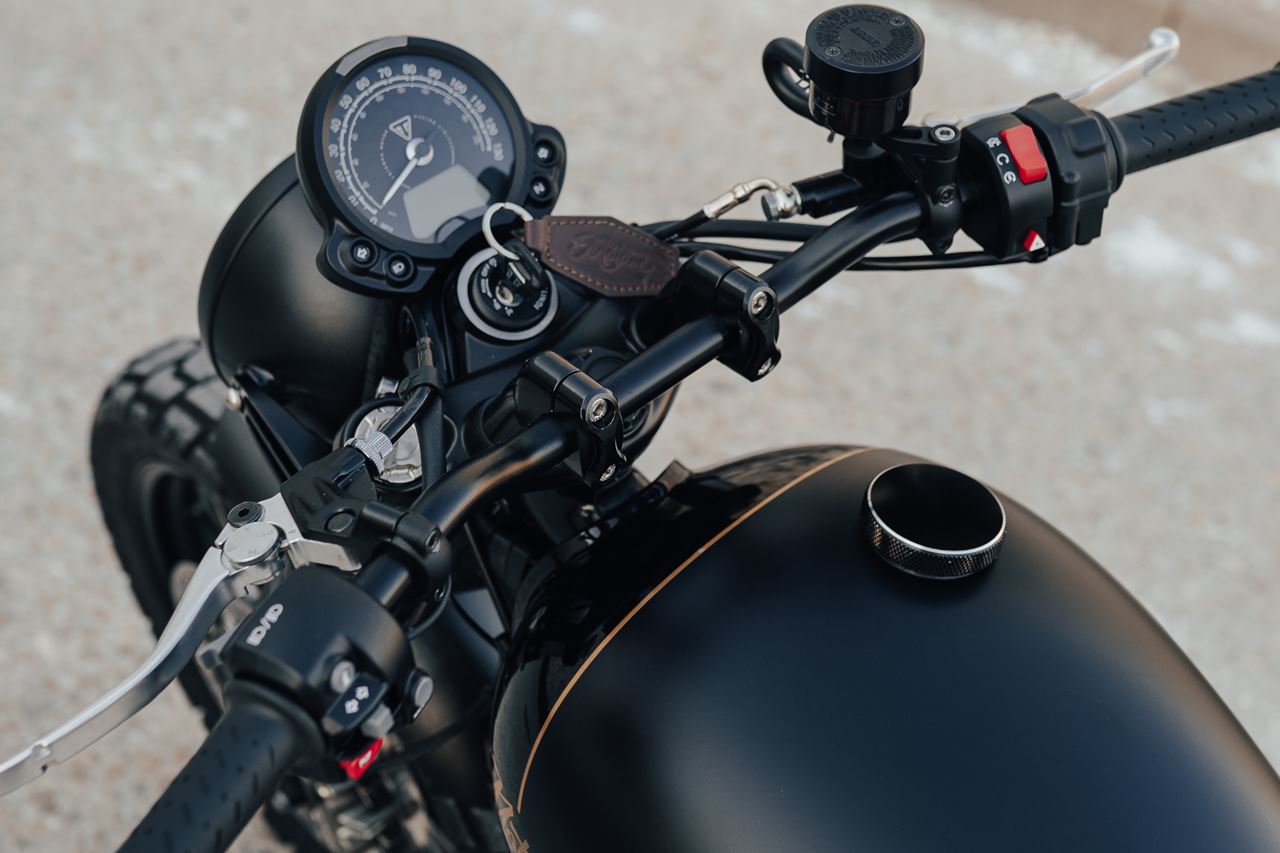 Fuel Tank Cap, Satin Black, 1 pc., Speed Twin 900, Scrambler 900