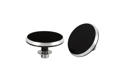 Tandem Step Blanking Plates, Billet Aluminum, Black/Silver, 2 pcs for T100/T120, Speed Twin 900, Thruxton/R/RS