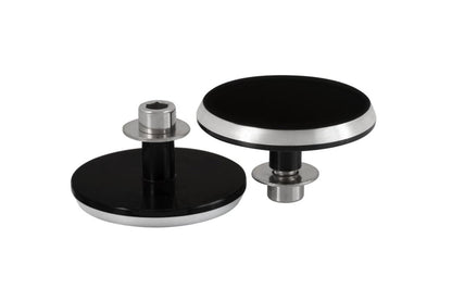 Tandem Step Blanking Plates, Billet Aluminum, Black/Silver, 2 pcs for T100/T120, Speed Twin 900, Thruxton/R/RS