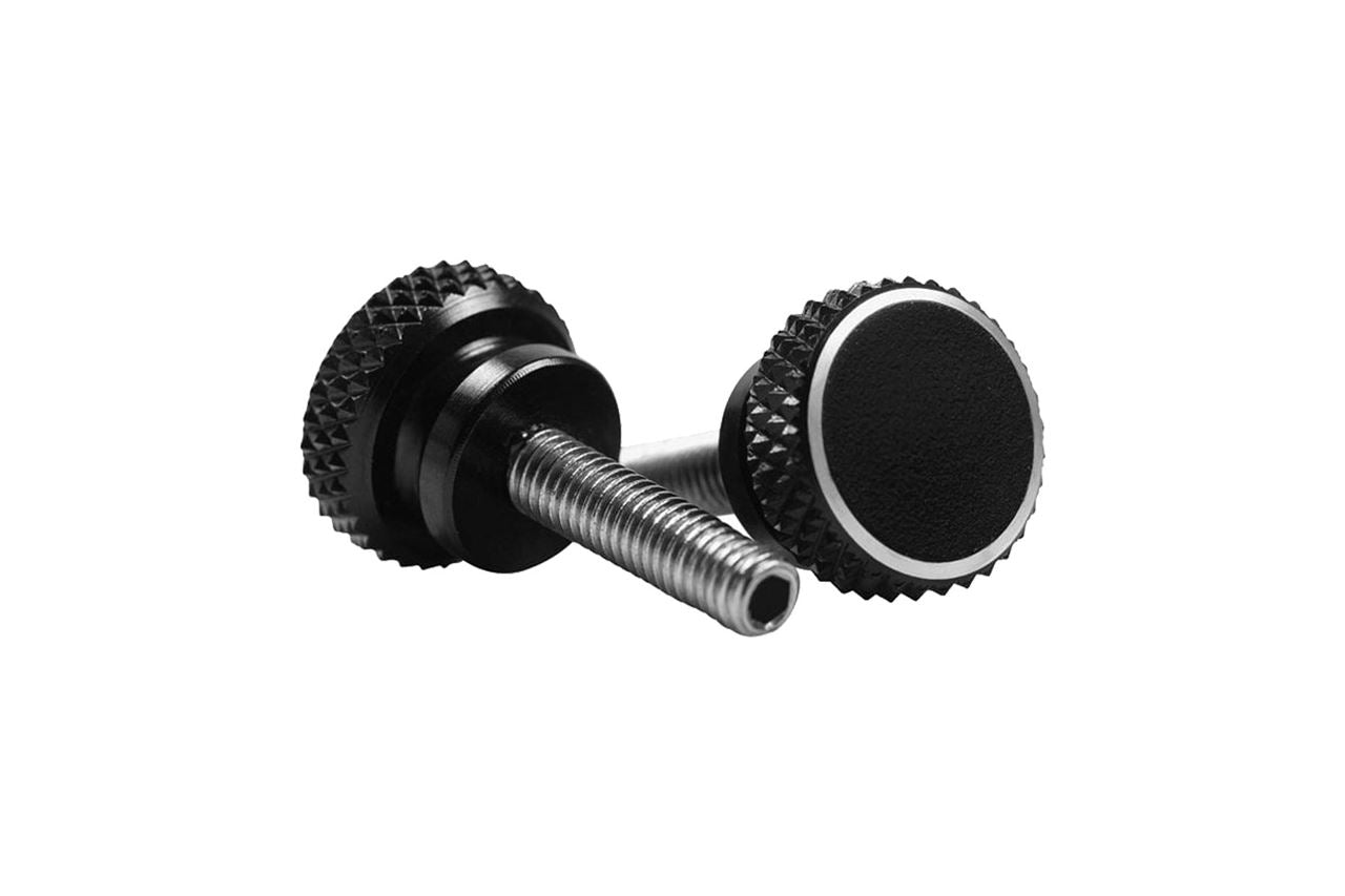 Seat Cowl Bolts, Aluminum, Black, 2 pieces, Air-Cooled Thruxton