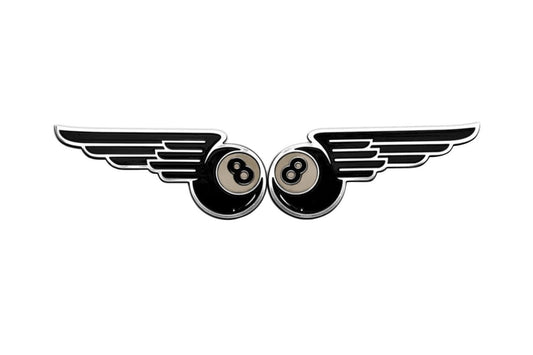 エンブレム 8ボール アルミ 2個 汎用