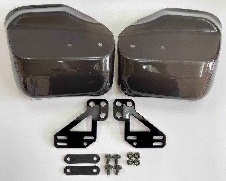 ナックルガード 取付け用ステー付き スモーク 左右セット 汎用