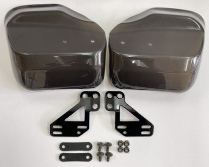 ナックルガード 取付け用ステー付き スモーク 左右セット 汎用