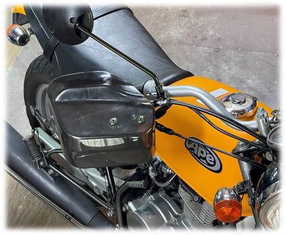 ナックルガード 取付け用ステー付き スモーク 左右セット 汎用