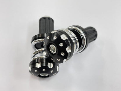 サスペンションバーエンドキャップ ブラック 18.5mm 左右セット 汎用