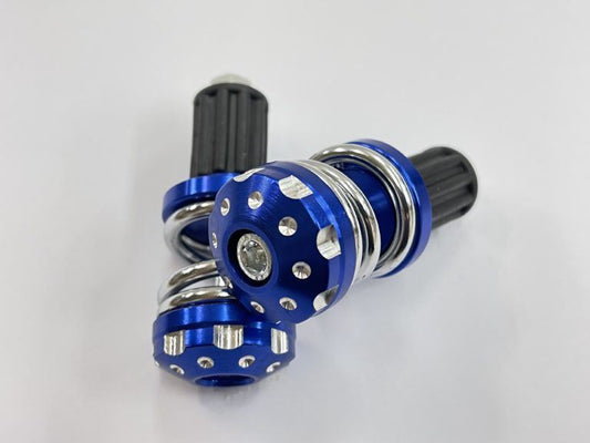 サスペンションバーエンドキャップ ブルー 18.5mm 左右セット 汎用