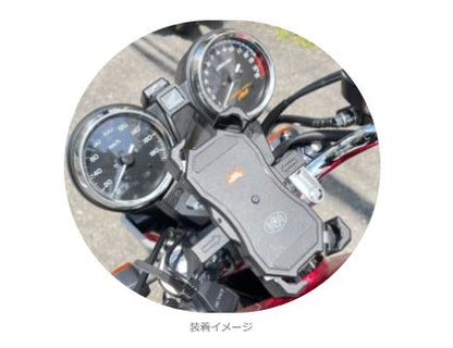 ワンプッシュスマホルダー Qi＋QC3.0USB 振動軽減ラバー付き タイプ3