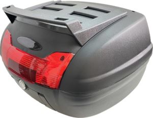 リアボックス 40L キャリア付き リフレクターレッド 幅48×奥行43×高さ31cm 汎用