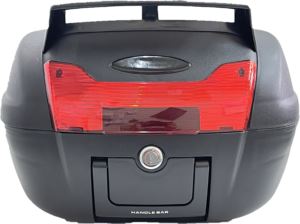 リアボックス 40L キャリア付き リフレクターレッド 幅48×奥行43×高さ31cm 汎用