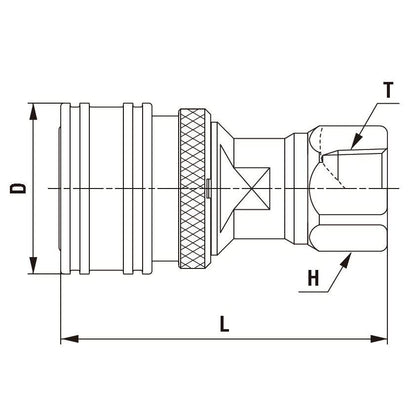 熱水用カプラ HW-2S-F BRASS FKM おねじ取付用