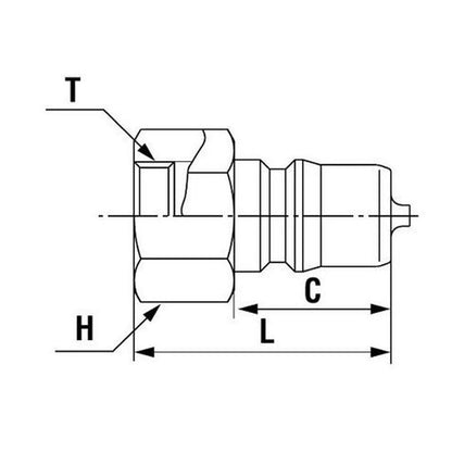 セミコンカプラ SP型 3P-304 SUS P ステンレス/FFKM おねじ取付用