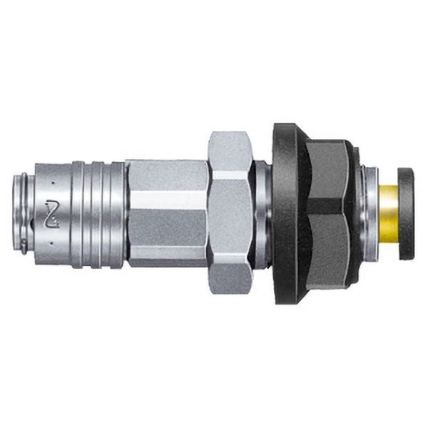 マイクロカプラ MC-04SCB BRASS NBR チューブフィッター付 パネル取付用