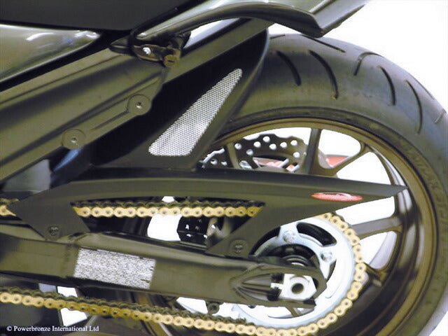 HUGGER リアインナーフェンダー ブラック/シルバーメッシュ ZX-14R/ZZR1400(12-) A+Cタイプ