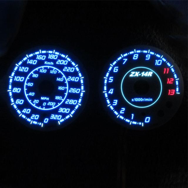 EL Meter Repair Panel Set H9 Style ZX-14R USA Spec
