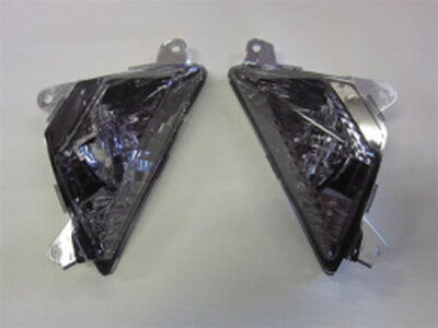 ウィンカーレンズセット スモークレンズ/オレンジバルブ Ninja(ニンジャ)250 (13-) フロント レンズのみ 純正バルブ使用